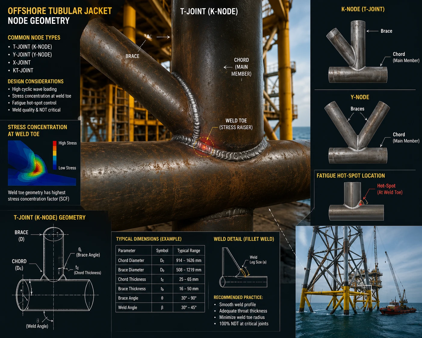 Offshore Jacket Tubular Node Joint Geometry