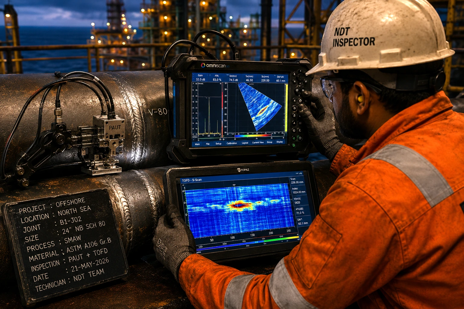 Phased Array Ultrasonic Testing PAUT Data Display Mapping