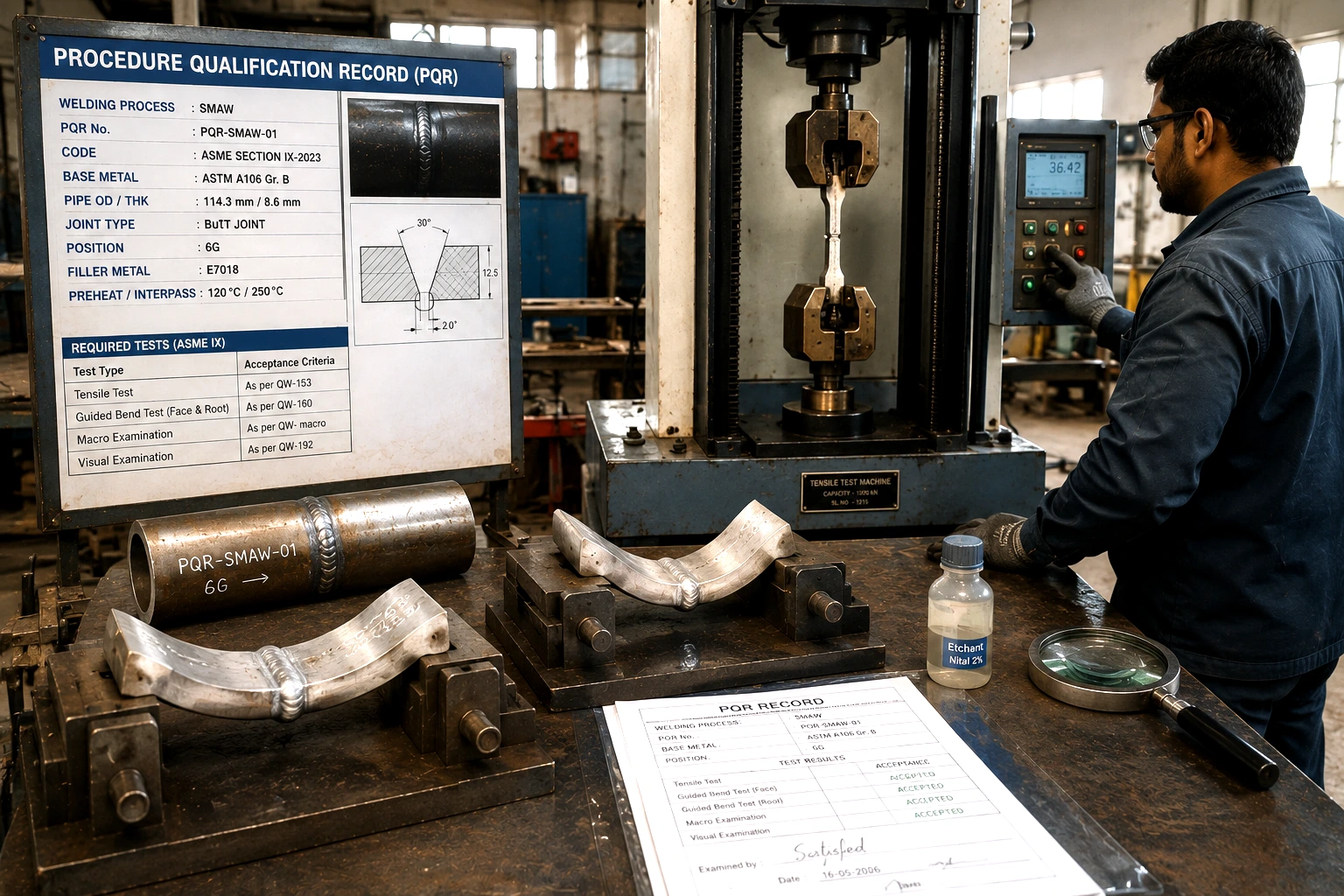 Destructive Tensile and Bend Mechanical Testing for PQR
