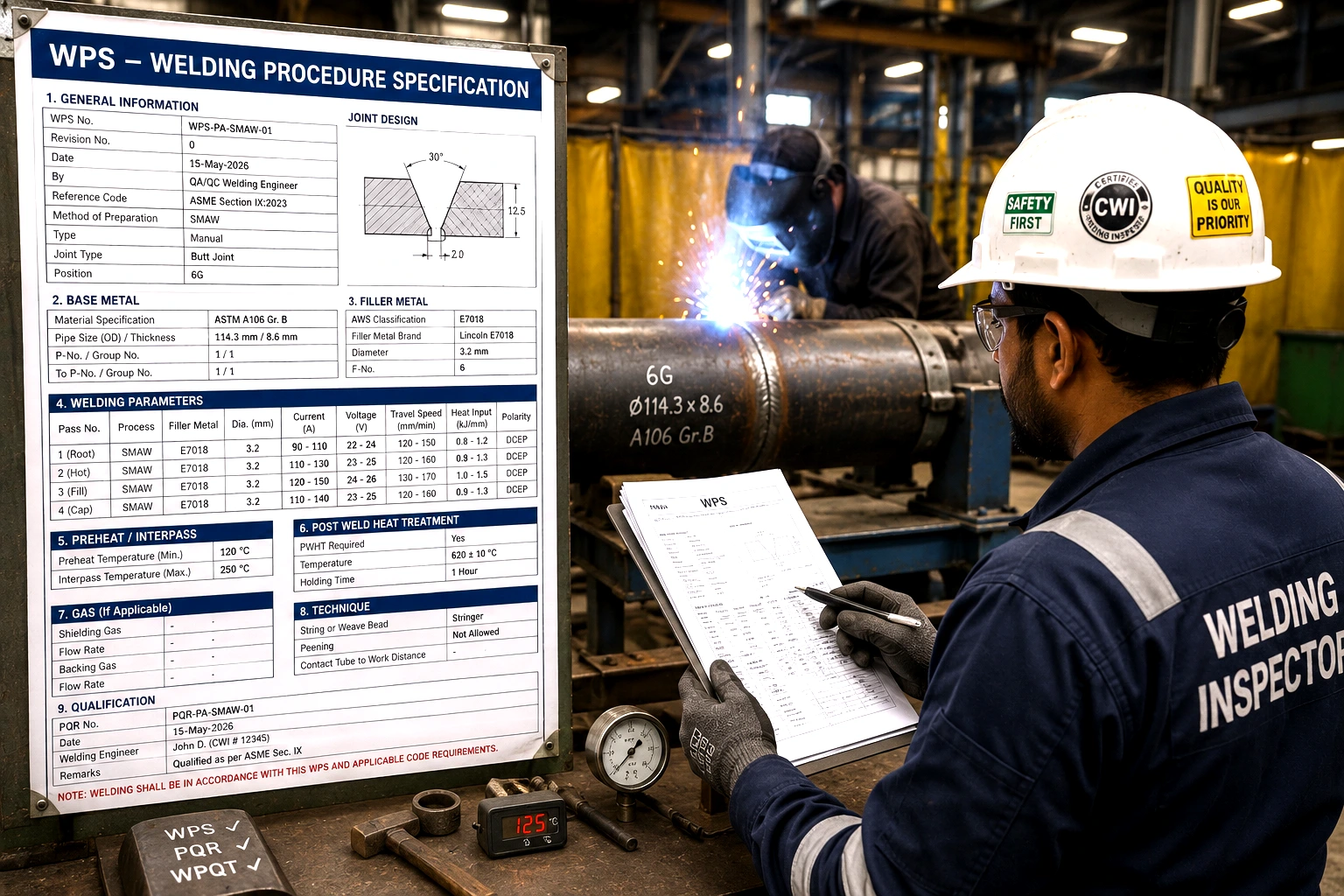 Welding Procedure Specification WPS Document Display